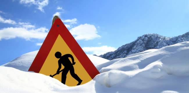 Bauarbeiten trotz Winter
